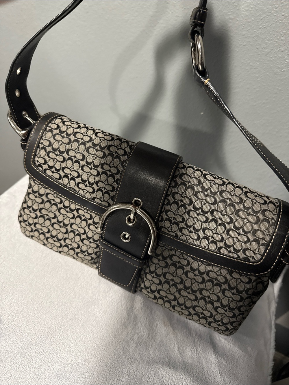 Coach double pocket grey soho
